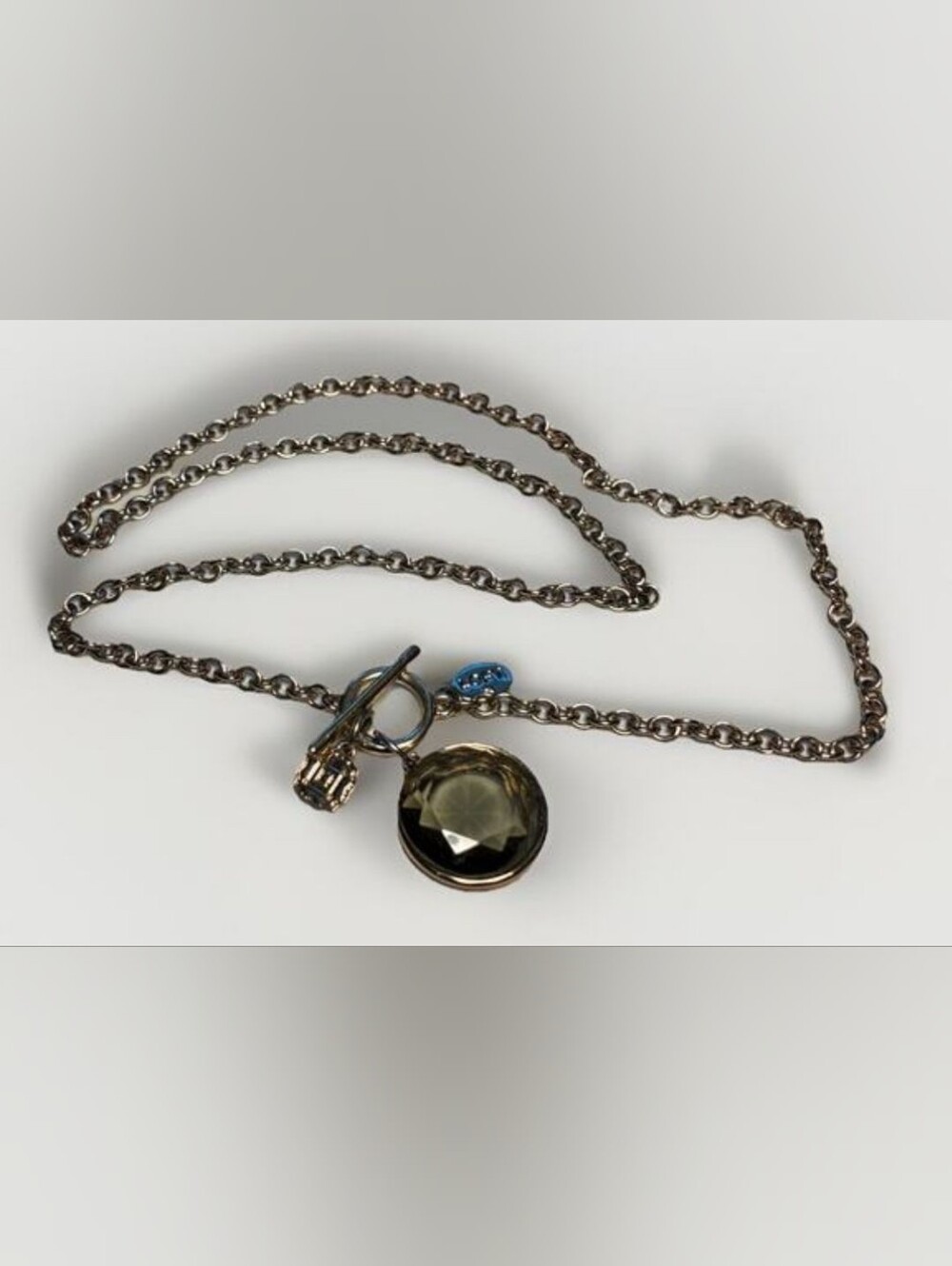LOFT Pendant Necklace With Smoky Multifaceted Crystals